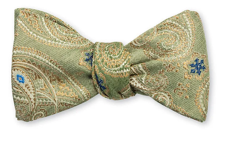 Green Gordon Paisley Bow Tie - B5248