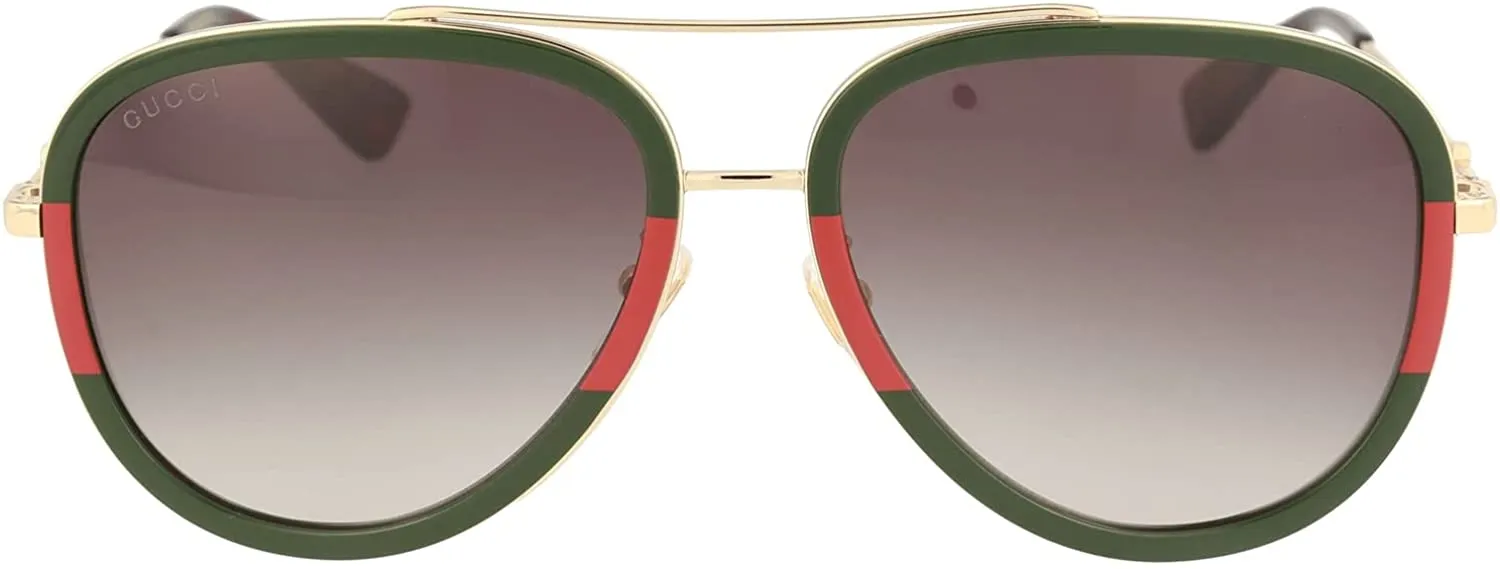 Gucci Pilot Urban Web Block Aviator Sunglasses