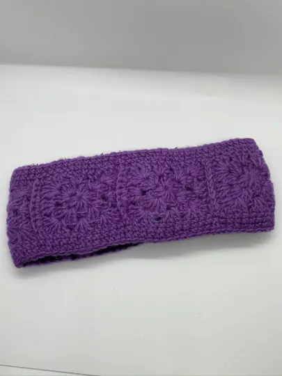 Hand Knitted 100% Wool Fleece Lined Head warmer