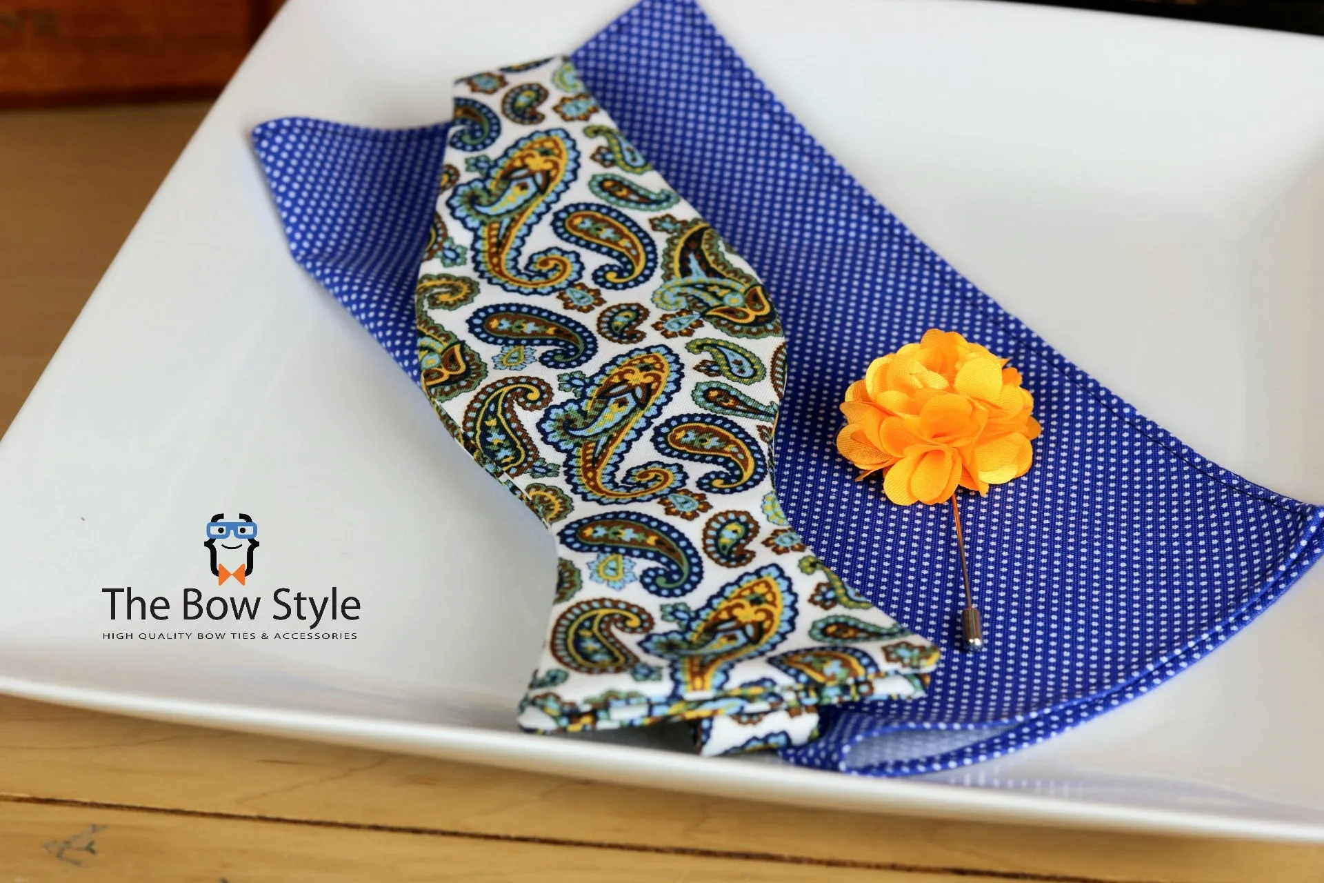 Jemerson Paisley Butterfly Bow Tie