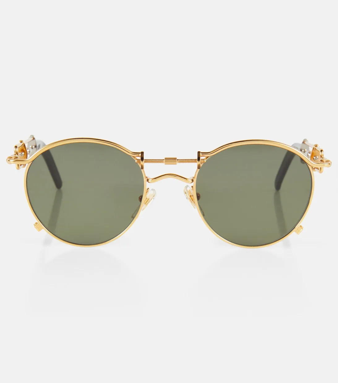 Karim Benzema collaboration round sunglasses 56-0174 Jean Paul Gaultier gold