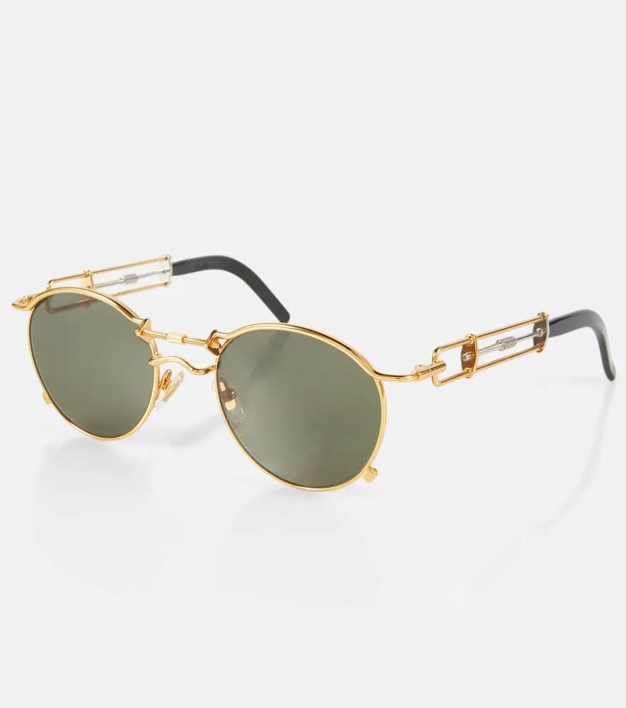 Karim Benzema collaboration round sunglasses 56-0174 Jean Paul Gaultier gold