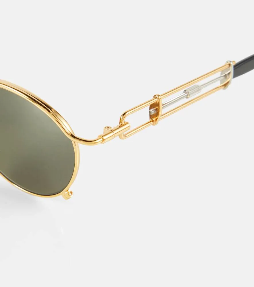 Karim Benzema collaboration round sunglasses 56-0174 Jean Paul Gaultier gold