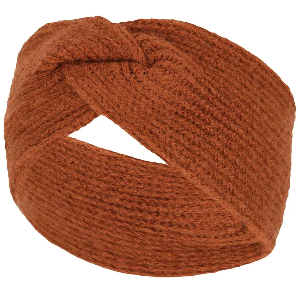 Knitted Headband Midbrown Melange