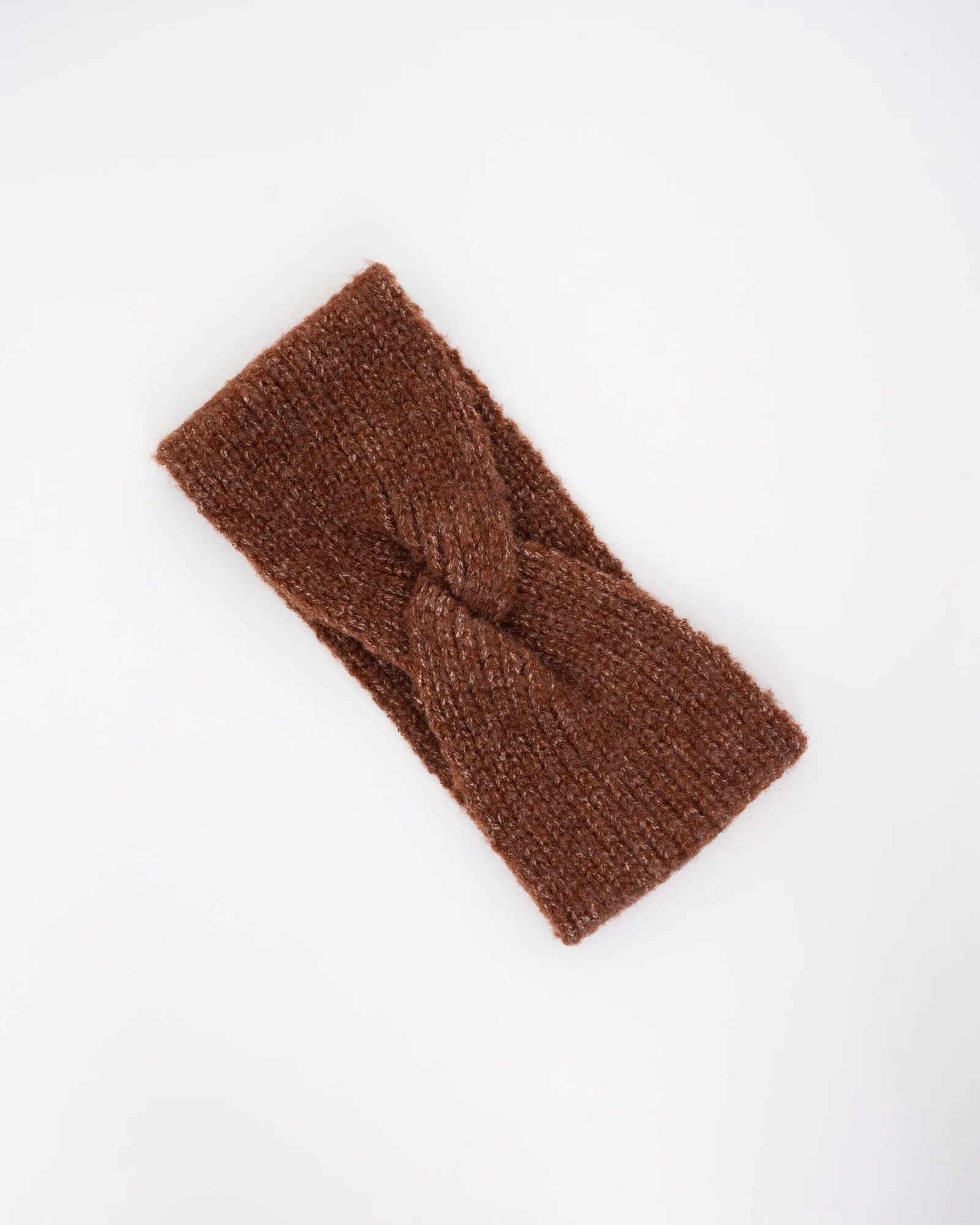 Knitted Headband Midbrown Melange