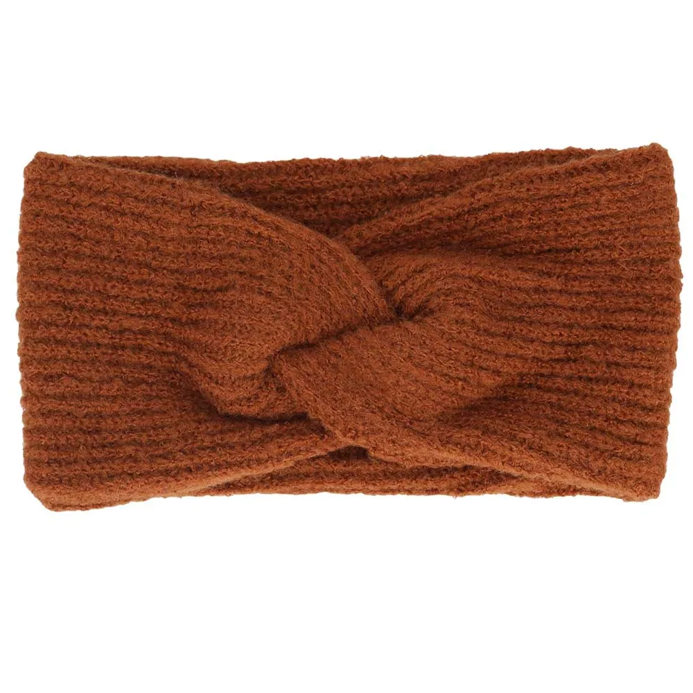 Knitted Headband Midbrown Melange