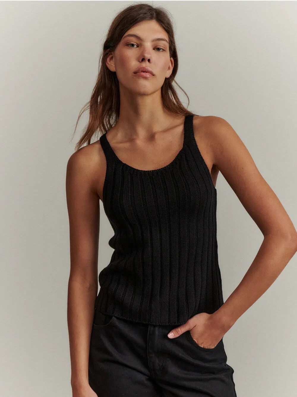 Knitted top About You Ronja, black