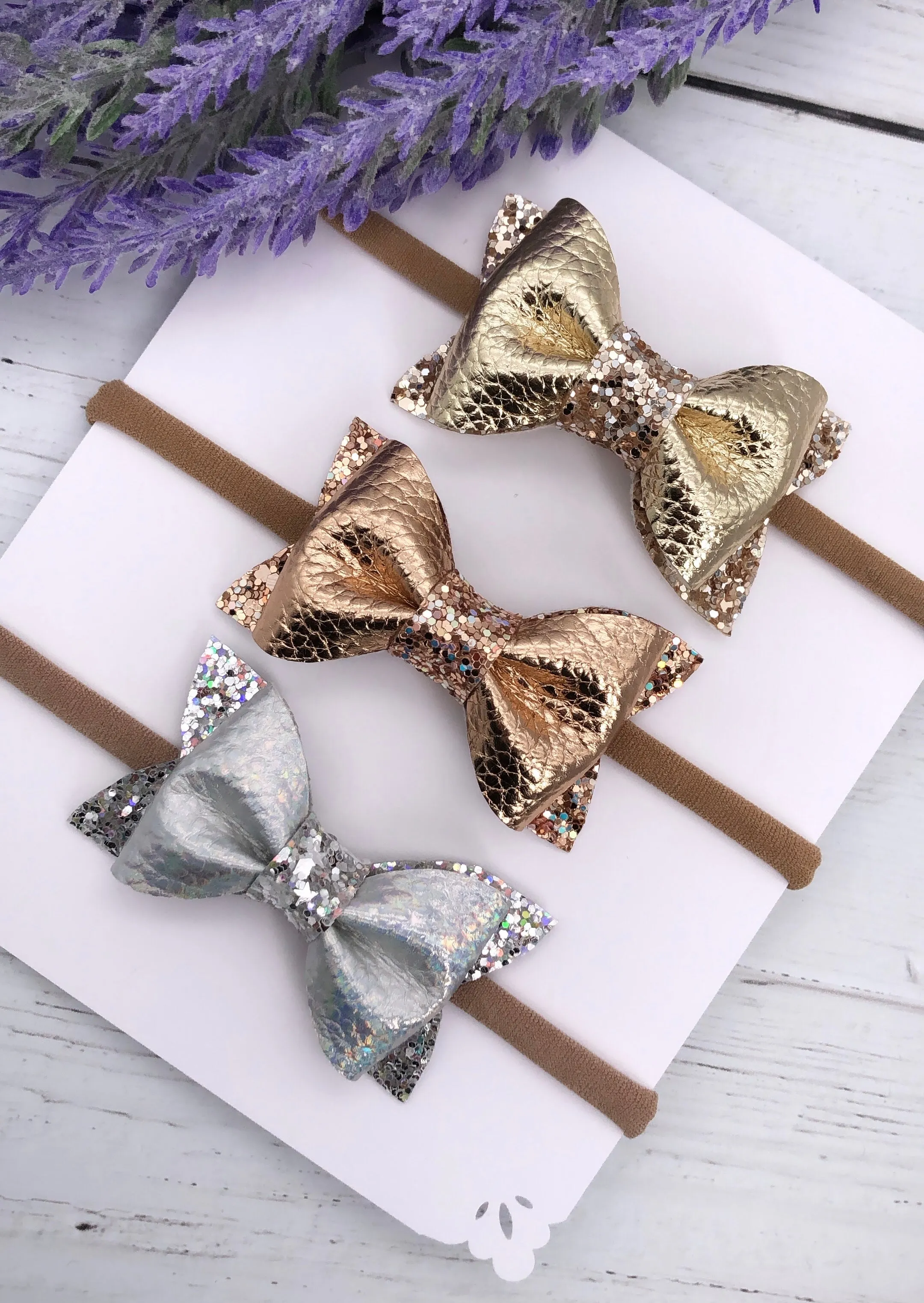 Leather Luna Bows