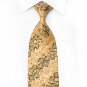 Louis Quatorze Men's Swarovski Crystal Silk Tie Geometric On Gold With Sparkles