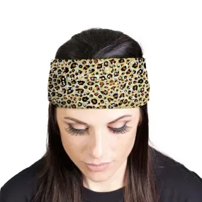 Milwaukee Leather | Bling Designed Wide Headbands-Headwraps for Women Biker Bandana with Leopard Print - MLA8030