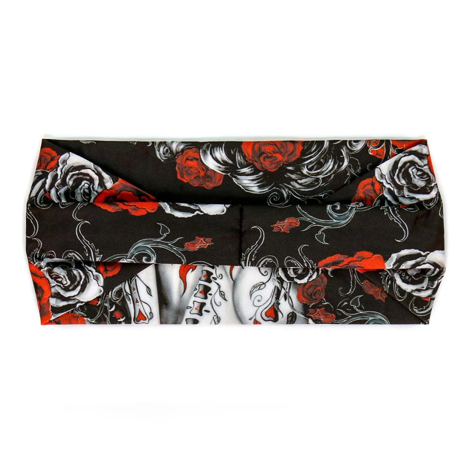 Milwaukee Leather | Bling Designed Wide Headbands-Headwraps for Women Biker Bandana with Sugar Woman - MLA8043