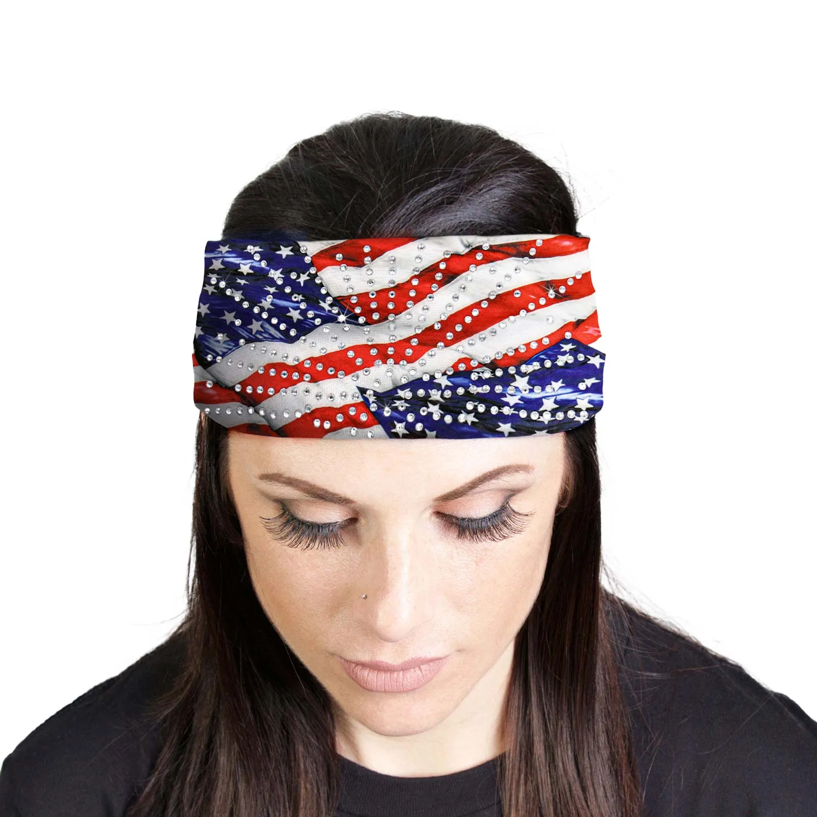 Milwaukee Leather | Bling Designed Wide Headbands-Headwraps for Women Biker Bandana