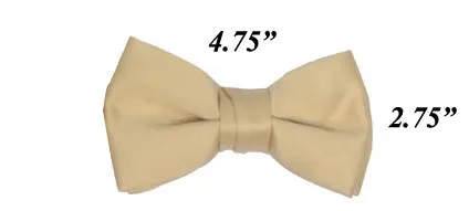 Modern Solid Bow Ties - Beige