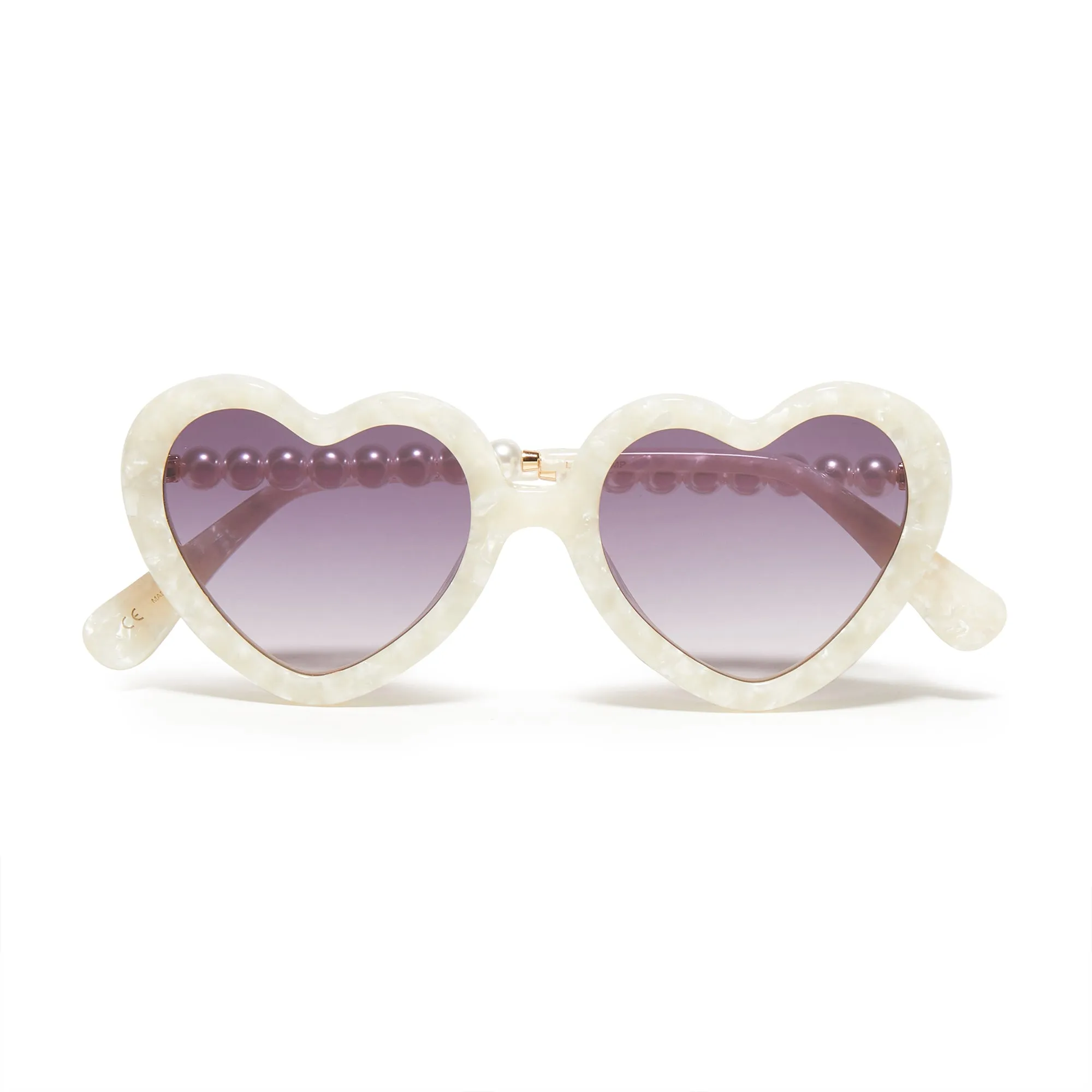 MOTHER OF PEARL SWEETHEART SUNGLASSES