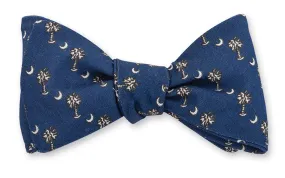 Navy Palmetto Bow Tie - B4854