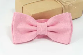 Pink color mens bow tie | wedding bow ties