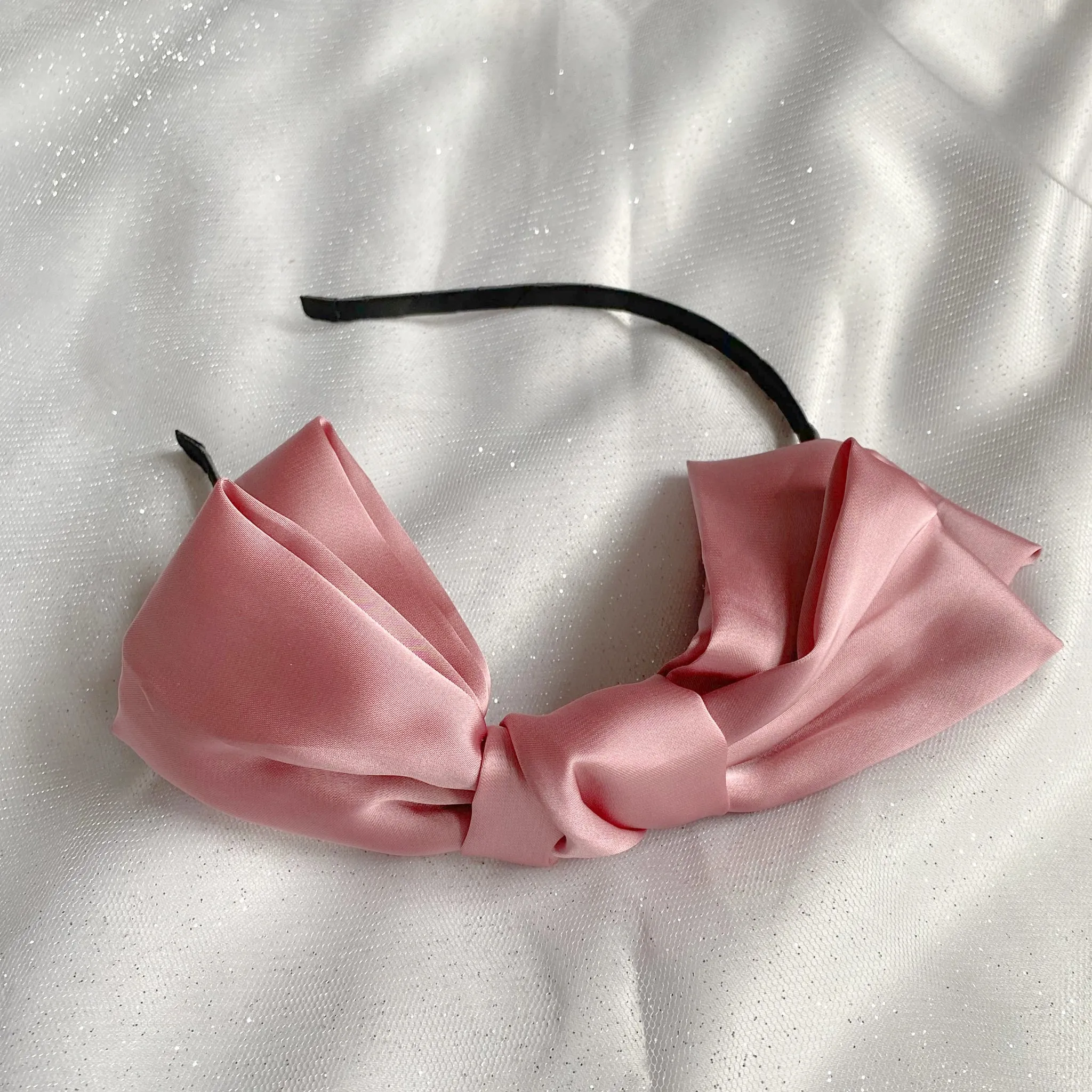 Pink Fascinator Bow Headband Dusky Pink