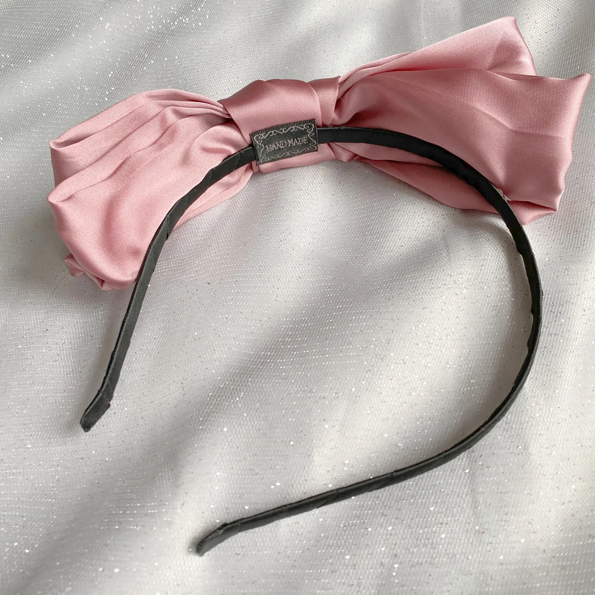 Pink Fascinator Bow Headband Dusky Pink