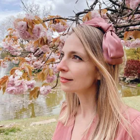 Pink Fascinator Bow Headband Dusky Pink