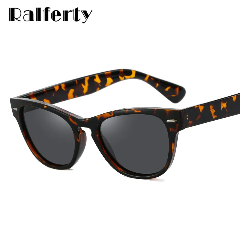 Ralferty Women's Full Rim Square Cat Eye Acetate Polarized Sunglasses F91552