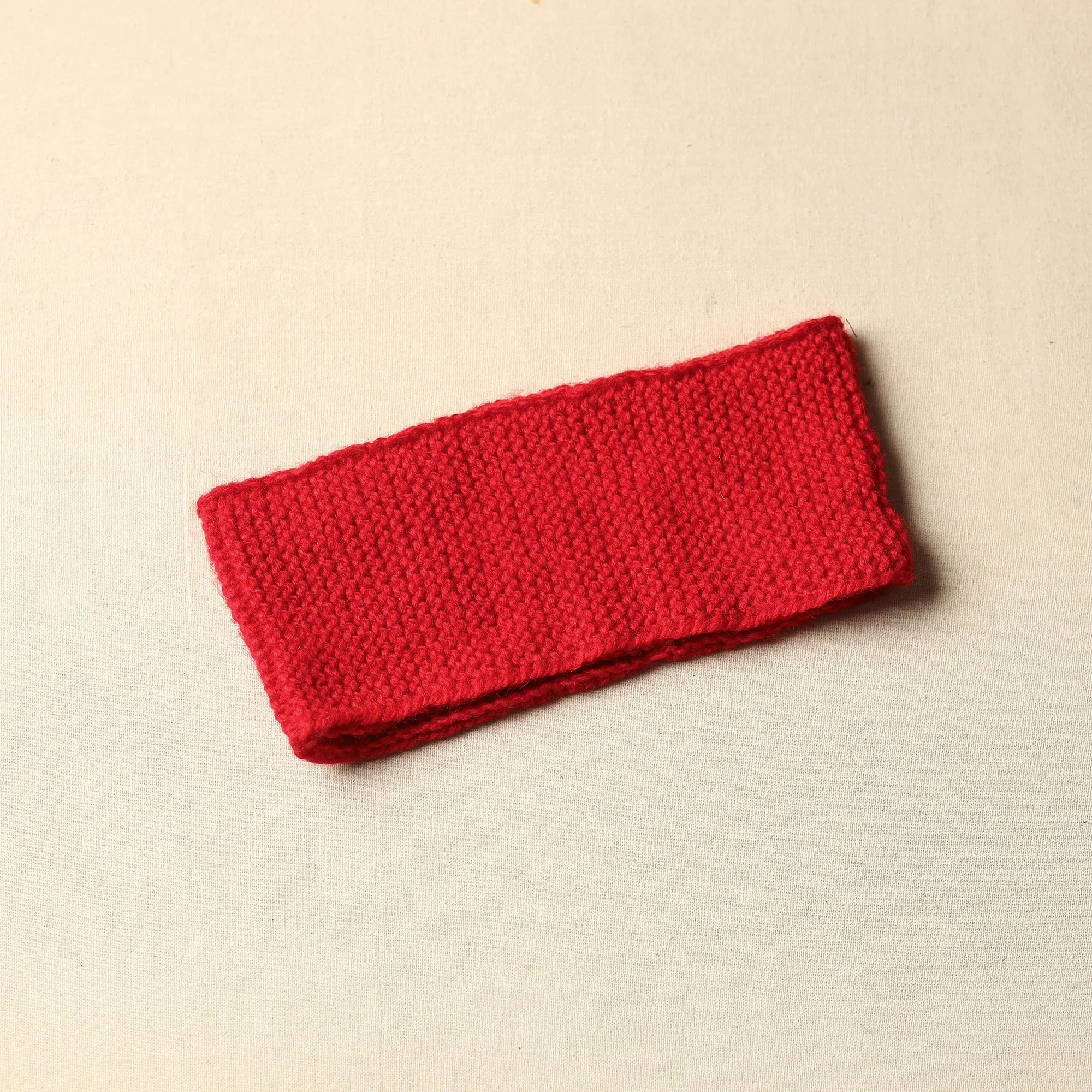 Red - Kumaun Hand Knitted Woolen Warm Headband 43