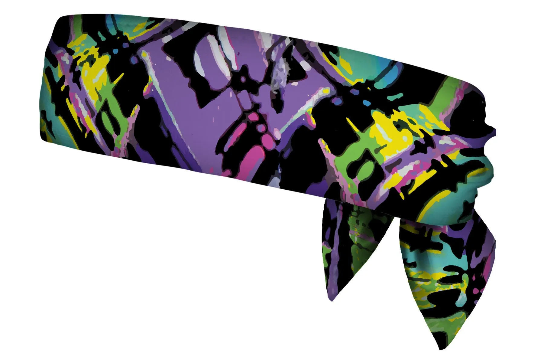 REVERSIBLE Modern Art Mash Up/Miami Bars Head Tie (SKU 3135 HTB)