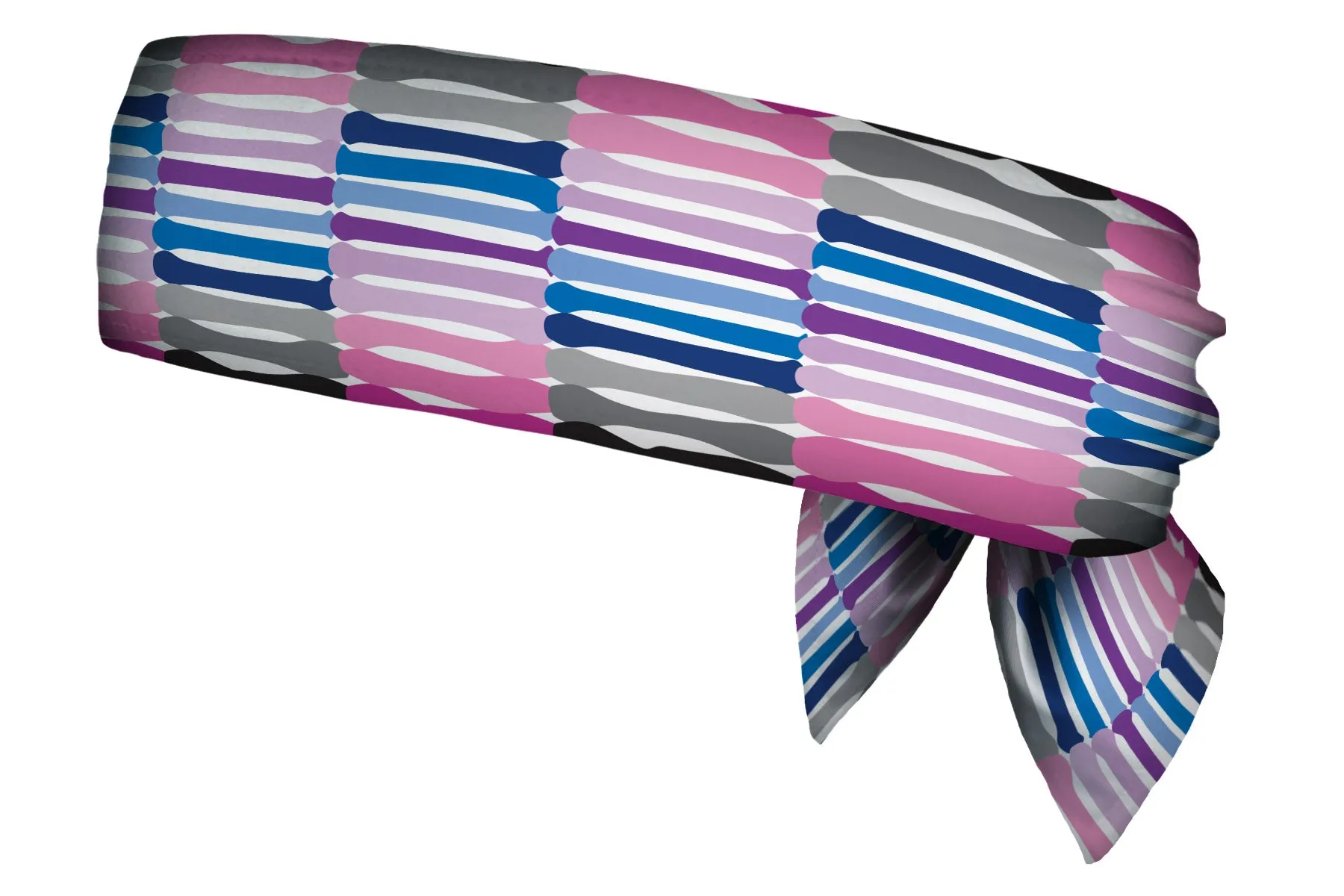 REVERSIBLE Modern Art Mash Up/Miami Bars Head Tie (SKU 3135 HTB)