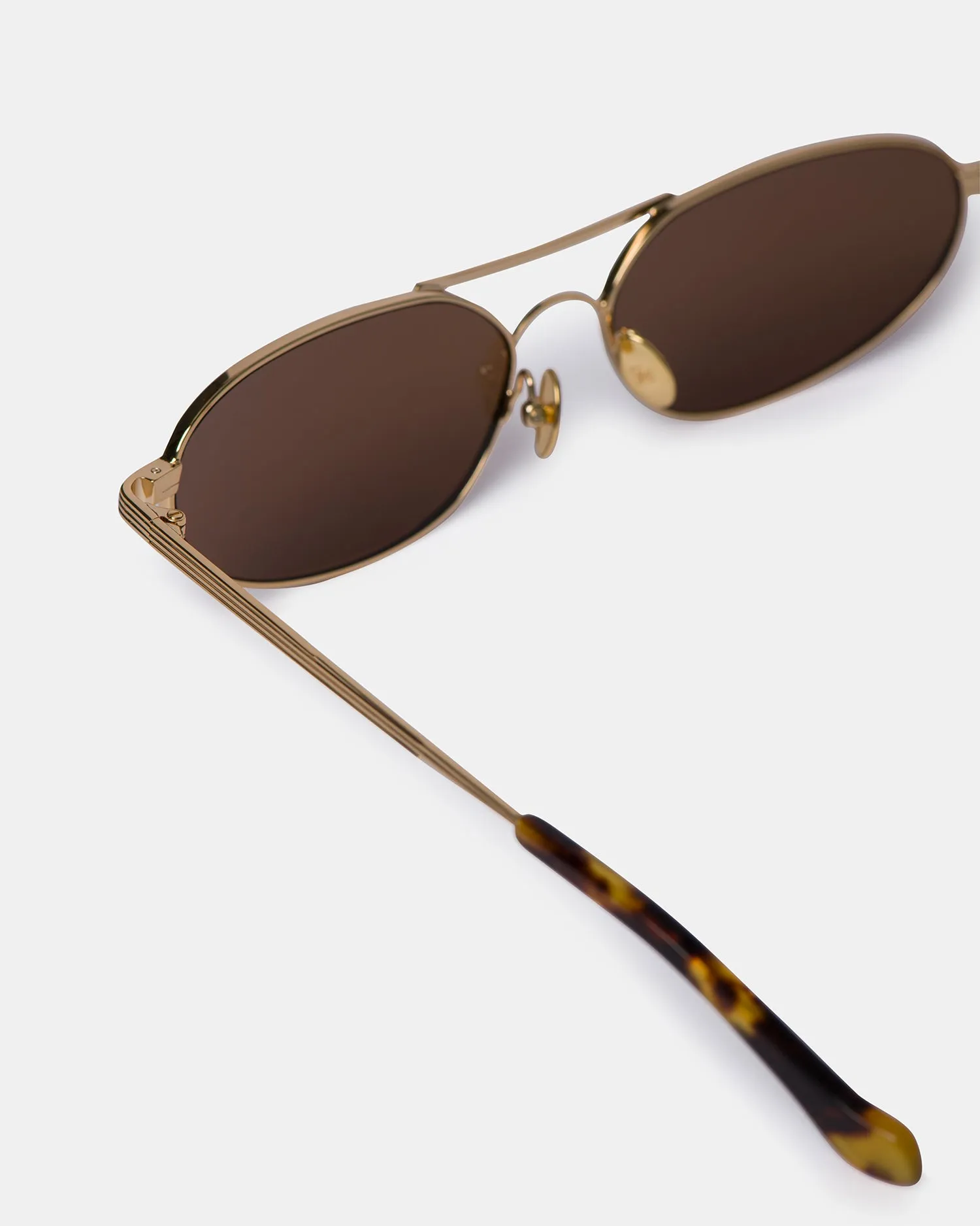 Serina - Gold-Tone Aviator-Style Sunglasses - Gold