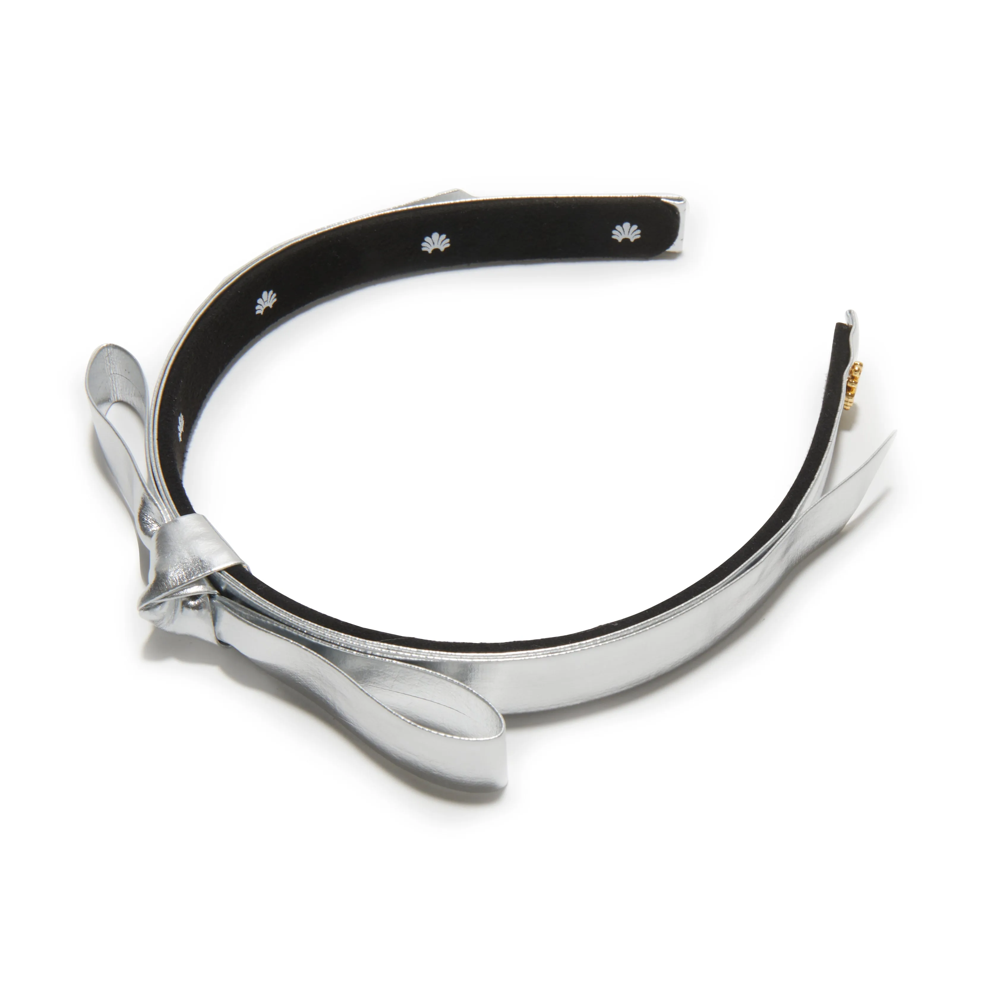 SILVER BARDOT FAUX LEATHER HEADBAND