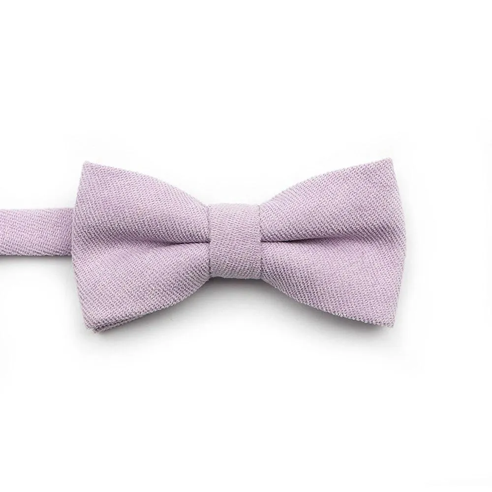 Solid Soft Cotton Bow Tie Pre-Tied