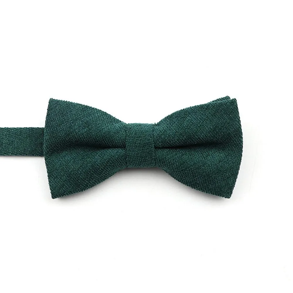 Solid Soft Cotton Bow Tie Pre-Tied