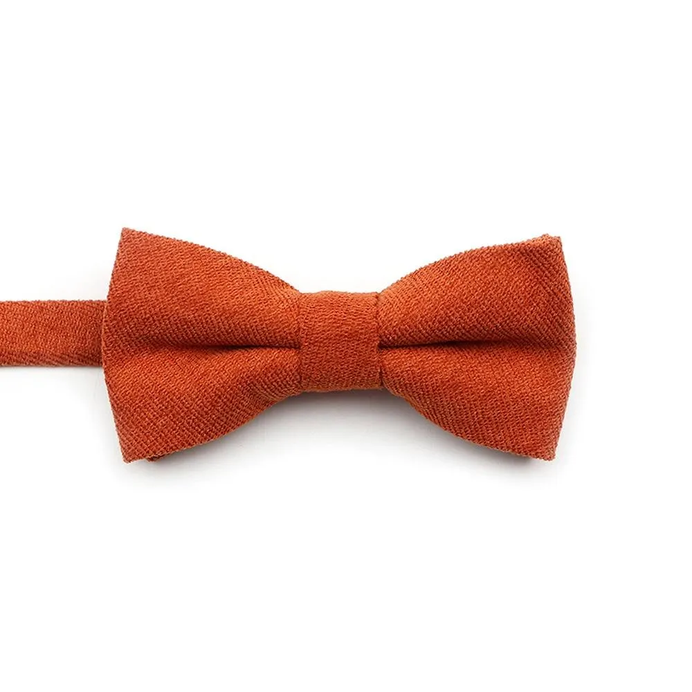 Solid Soft Cotton Bow Tie Pre-Tied