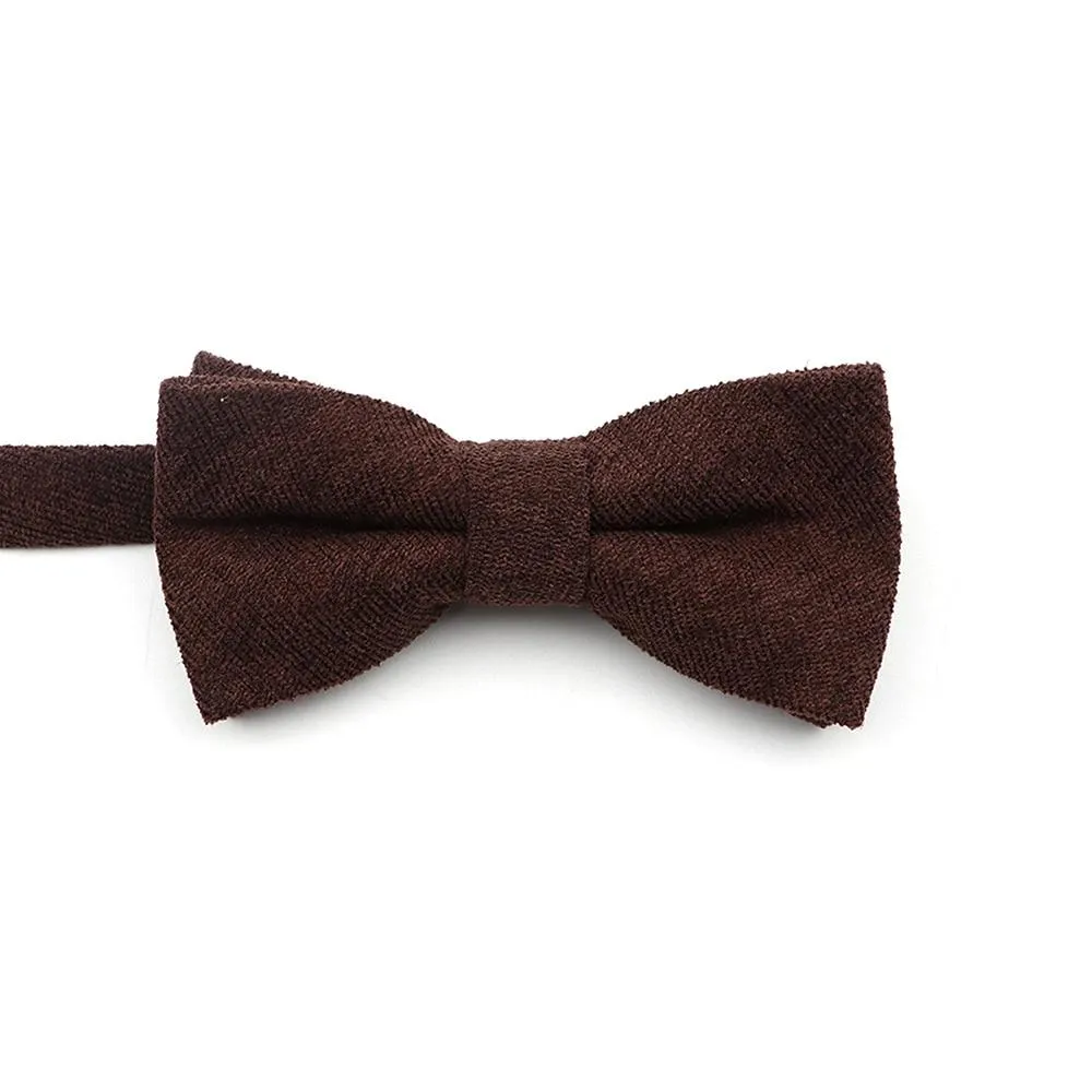 Solid Soft Cotton Bow Tie Pre-Tied