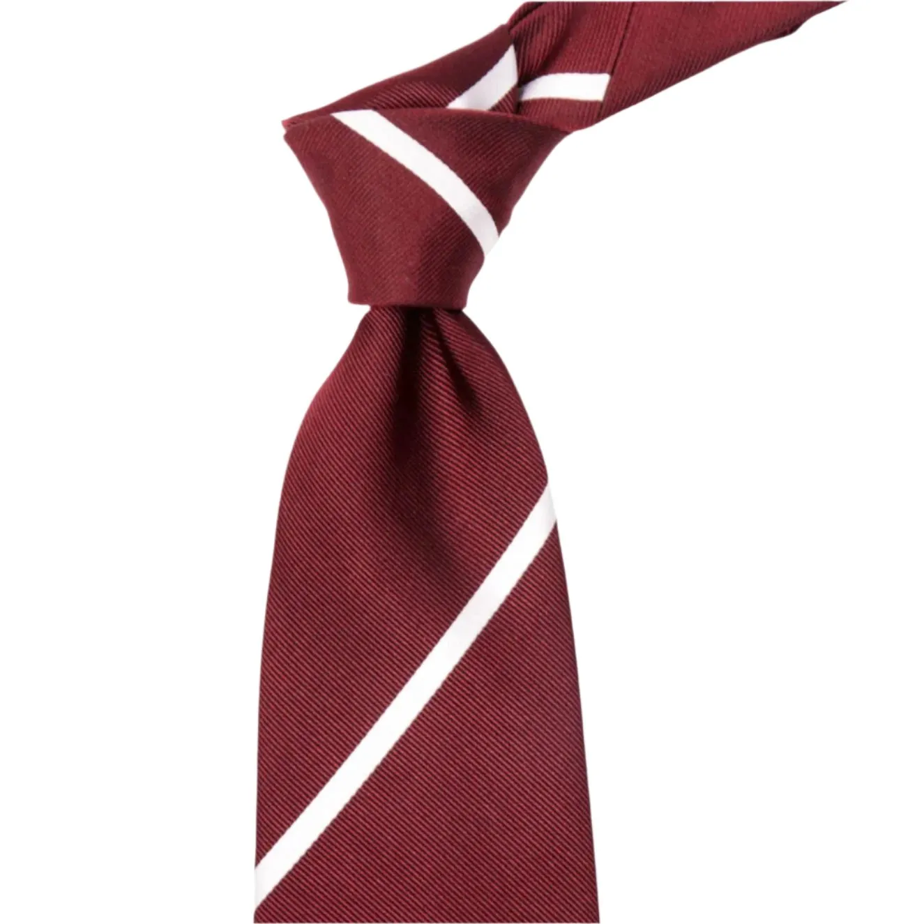 Sovereign Grade Oxblood Narrow Rep Tie, 150 cm