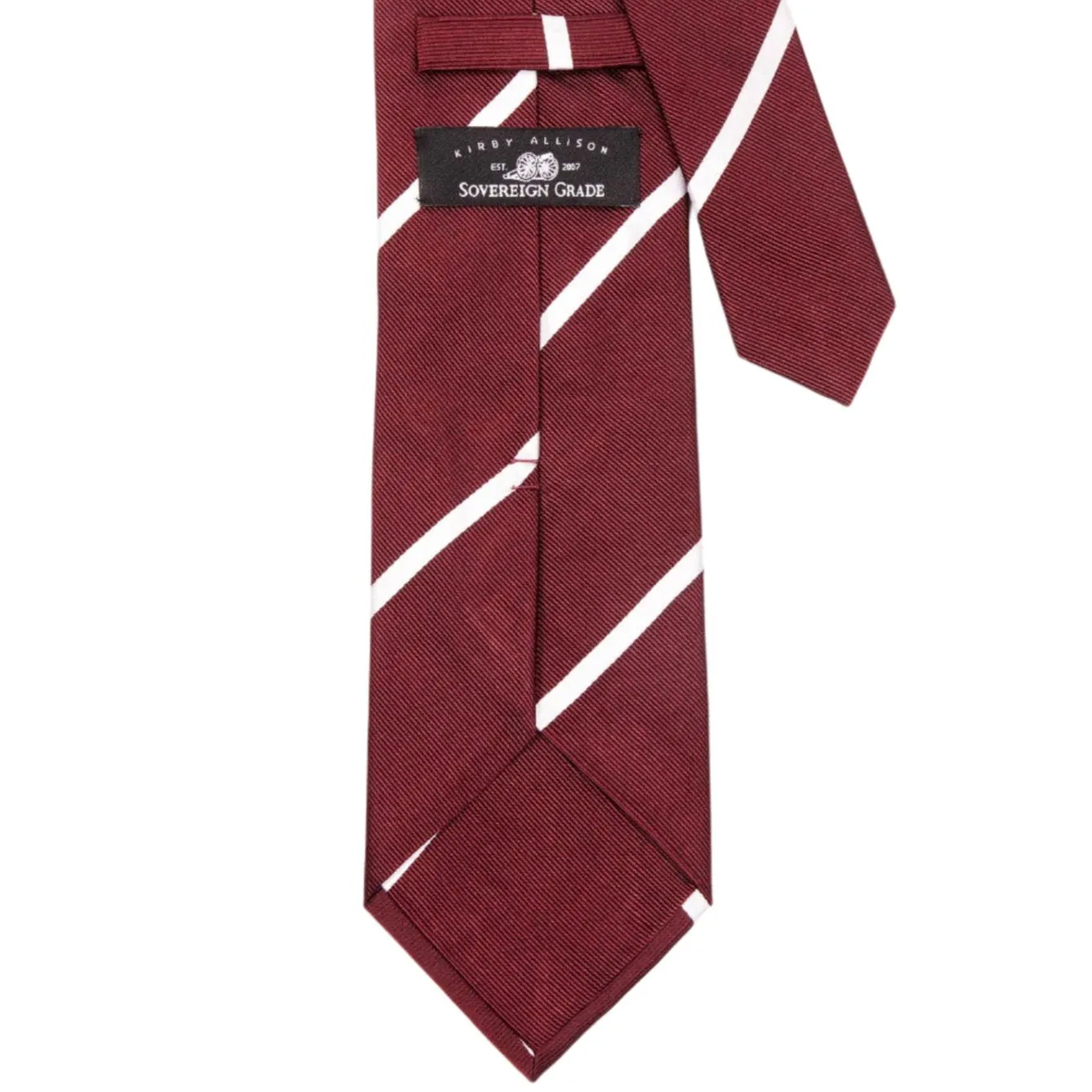 Sovereign Grade Oxblood Narrow Rep Tie, 150 cm