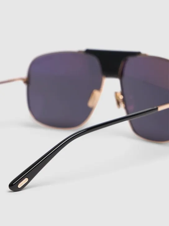 Tom Ford   Tex Aviator metal sunglasses 