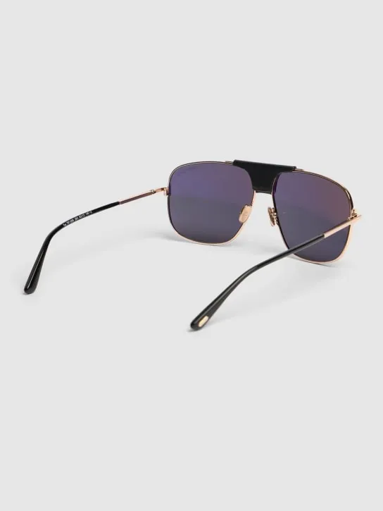 Tom Ford   Tex Aviator metal sunglasses 