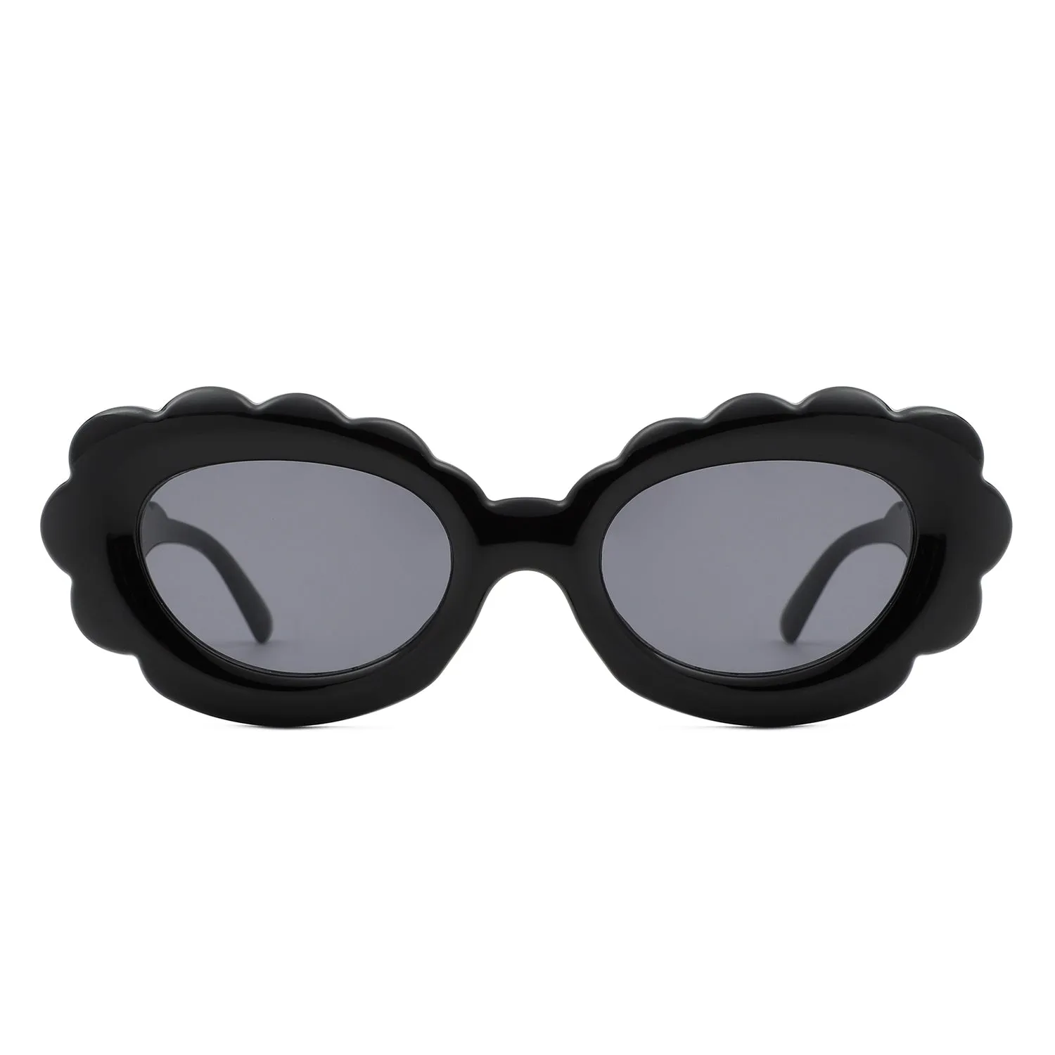 Vaelor - Women Round Cloud Tinted Fashion Oval Sunglasses