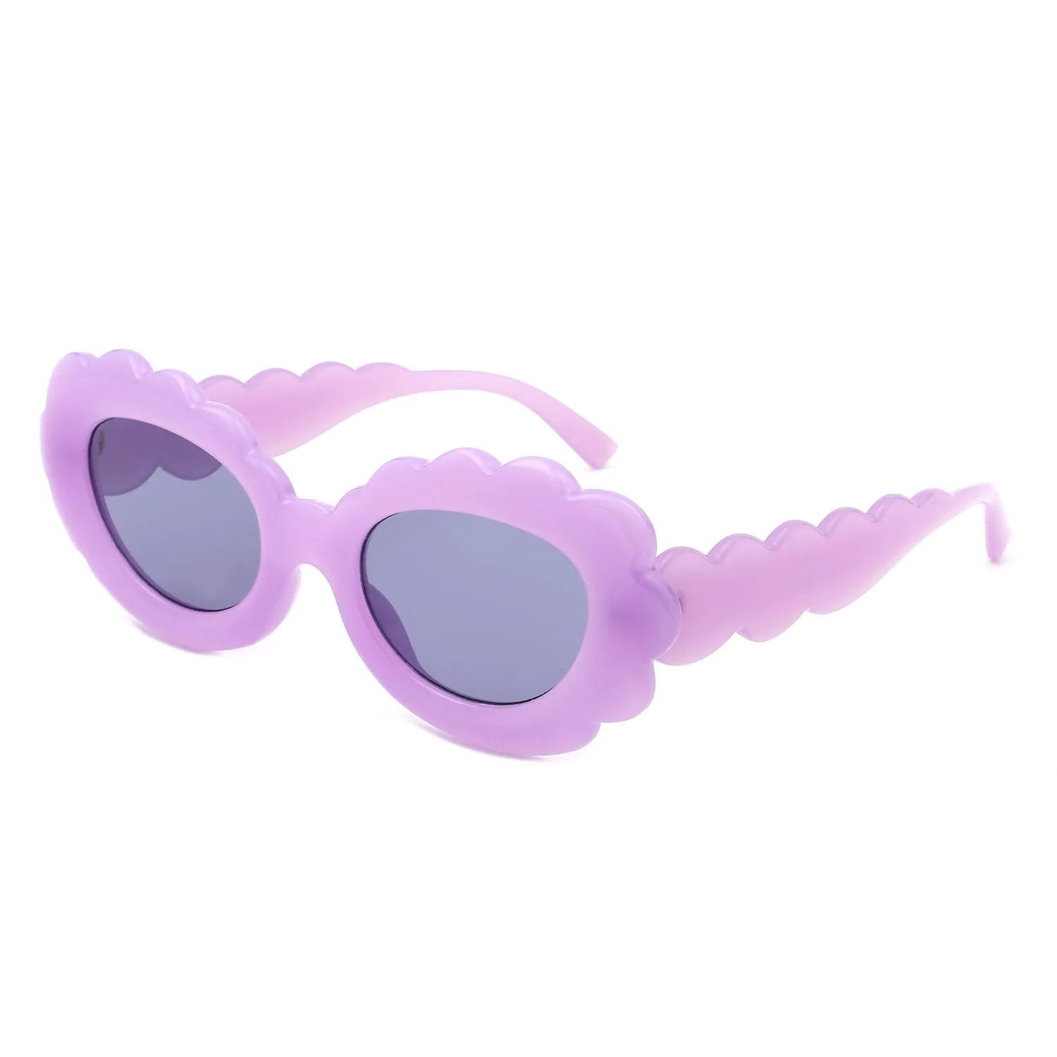 Vaelor - Women Round Cloud Tinted Fashion Oval Sunglasses