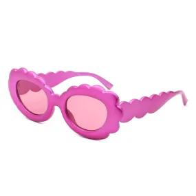 Vaelor - Women Round Cloud Tinted Fashion Oval Sunglasses