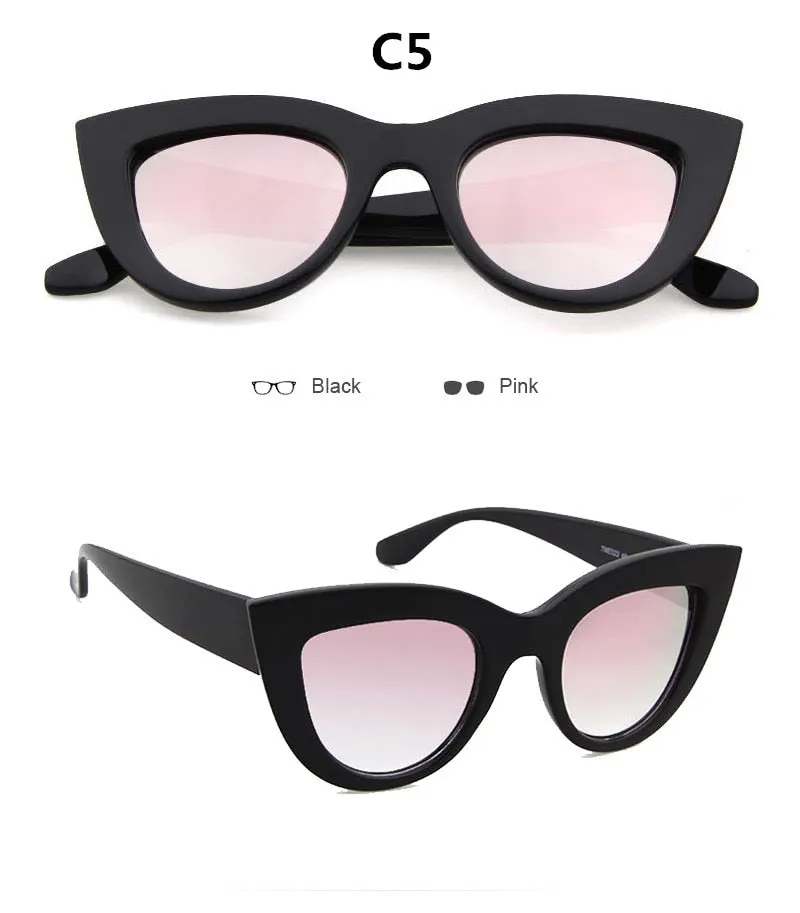 Vintage Retro Cat Eye Sunglasses Brand Designer  UV400