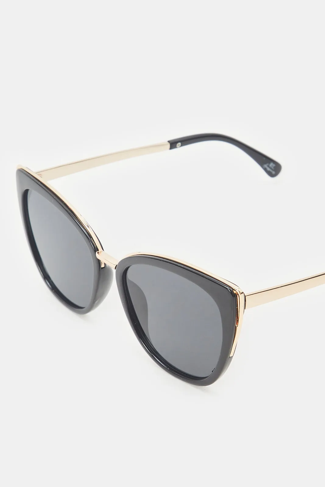 Women Black And Gold Cat Eye Sunglasses