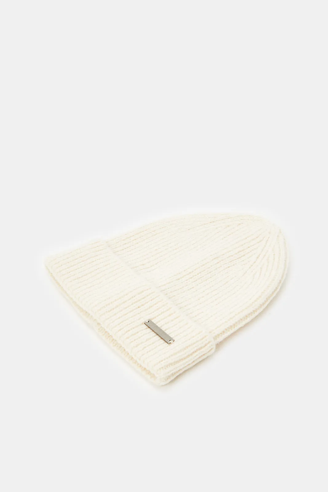 Women White Knitted Cap