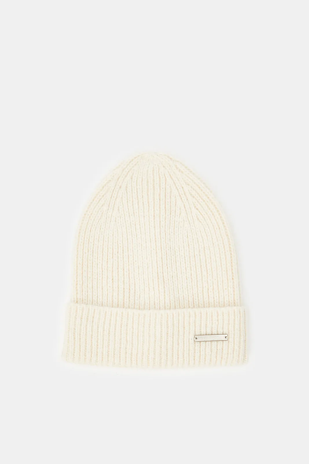 Women White Knitted Cap