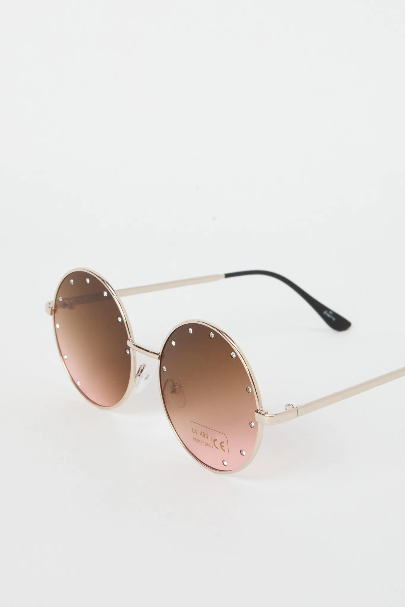 Womens Brown Over Sized Sunglasses