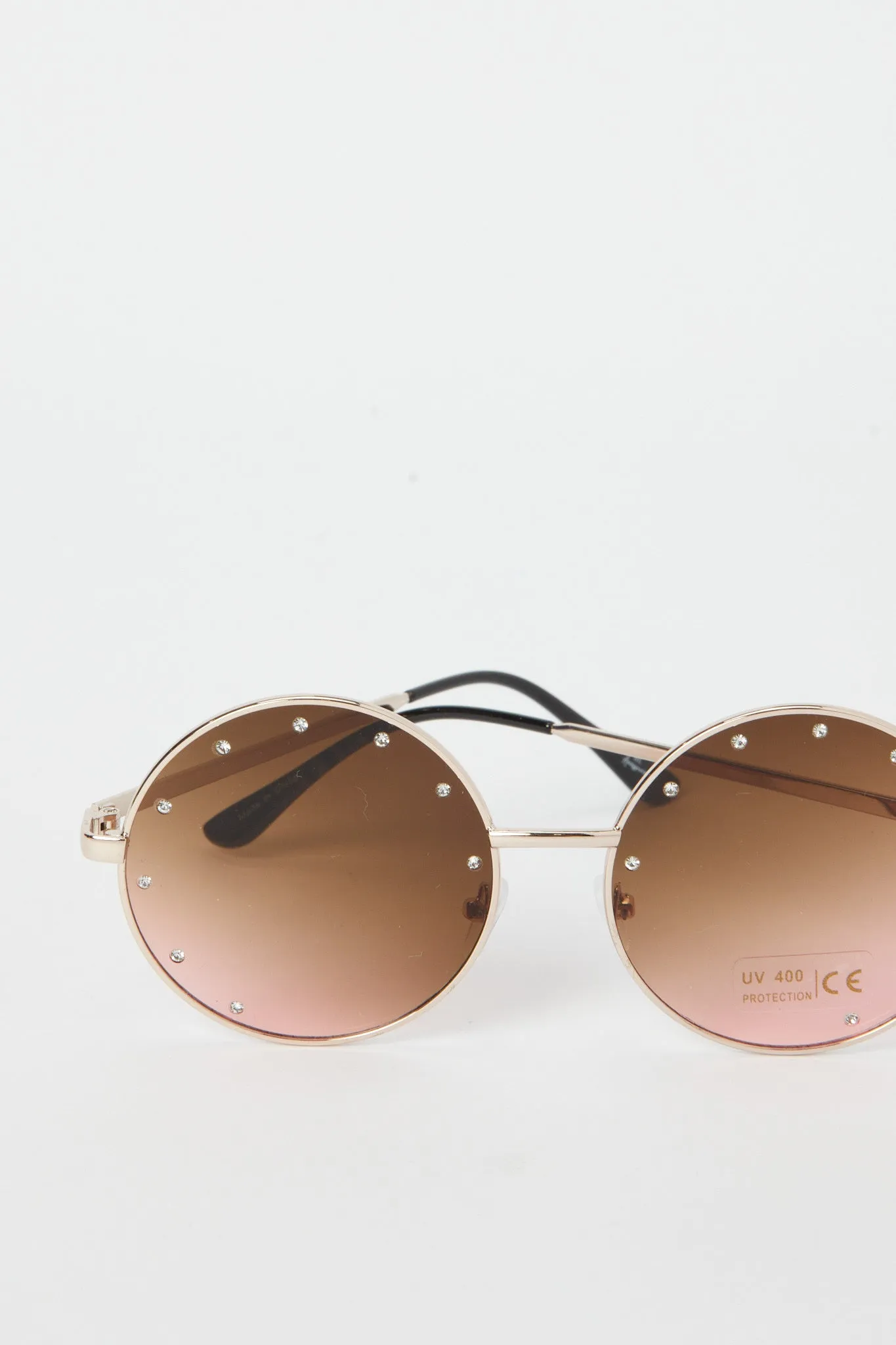 Womens Brown Over Sized Sunglasses