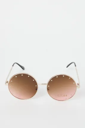 Womens Brown Over Sized Sunglasses