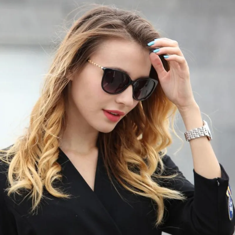 Women's Luxury UV400 Vintage Slight Cat Eye Sunglasses